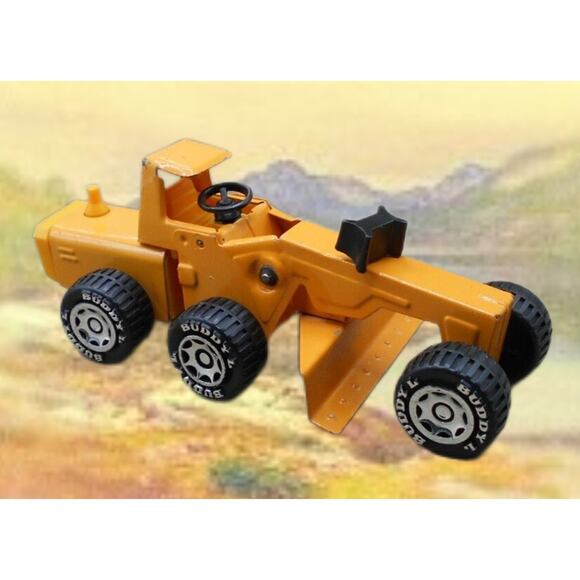 Buddy L 1979 Construction Road Grader Toy Brutes #467 Pressed Steel Toy - Picture 1 of 8